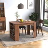 FurnitureR Dining Table, Counter Height Home Bar Table, Farmhouse Kitchen