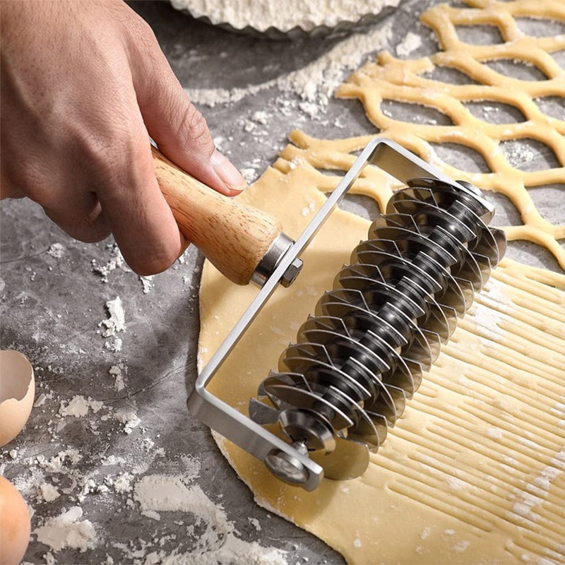 Stainless Steel Dough Lattice Pastry Cutter for Cookie Bread Pie