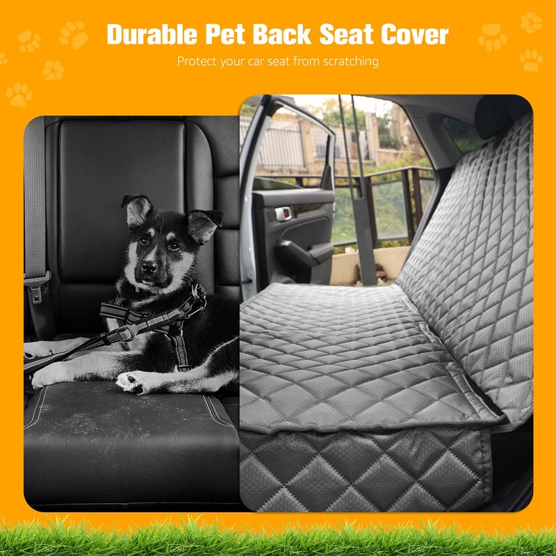 PETICON Waterproof Scratchproof Pet Bench Seat Covers for Cars, Trucks,