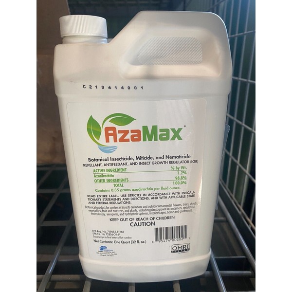 General Hydroponics Azamax 32oz ounce Quart - pest control pesticide organic