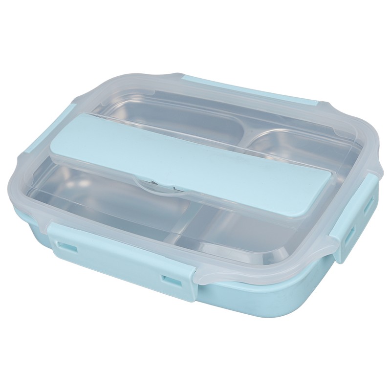 Thermal Insulation Bento Lunch Box 3 Grids Leakproof 304 Stainless