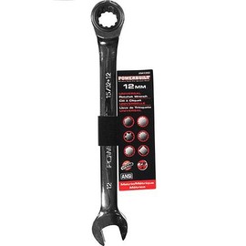 Powerbuilt 12MM Universal Ratcheting Combination Wrench Chrome Finish Also Fits 15/32"