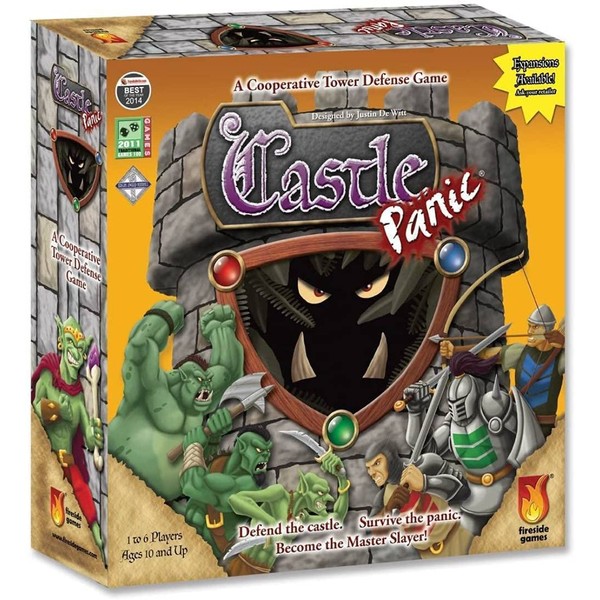 Castle Panic Cooperative Board Game – Defend Towers Against Goblins, Orcs, & Trolls for Game Night – 4 Game Modes – 1 to 6 Players – Strategy Board Games for Adults & Kids 8+ by Fireside Games