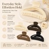 4 Pcs Hollowed Out Curved Shark Hair Clips, Non-Slip With