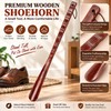 Long Handle Wooden Shoe Horn for Easy Shoe Wearing –