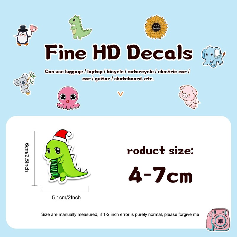 CUTELIILI 500pcs Cute Waterproof Water Bottle Stickers for Kids, Sticker