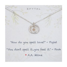 EFYTAL Baby Shower Gifts, Sterling Silver Pregnancy Mom Necklace for Women, Push Presents for New Mom Gifts for Women, Best Gifts for Expecting Mom, Pregnancy Gifts for First Time Moms (You Feel It)