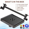 Nuodan High Pressure Rain Shower Head with 11'' Extension Arm