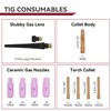 ARCCAPTAIN 11Pcs TIG Welding Torch Consumables Kit Collets Alumina Ceramic