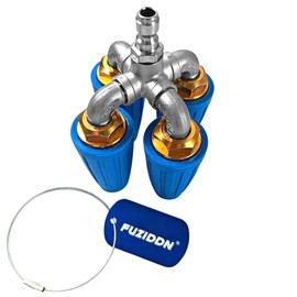 FUZIDDN 4-in-1 Turbo Nozzle Pressure Washer Tip, Replacement for Universal Power Washers, 4000 PSI, 8-12 GPM, 2.5 Orifice, 360° Rotating Jet, 1/4" Quick Connect (Fits Most OEM Models)