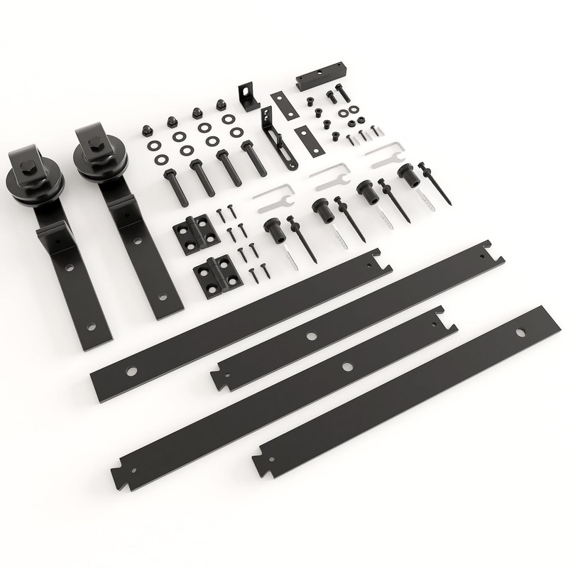 DonYoung 52" Bifold Barn Door Hardware Kit for 2 Doors,