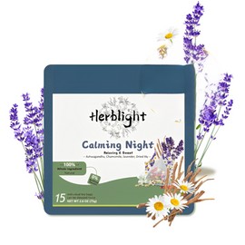 All-Natural Herbal Tea for Sleep Support & Stress Relief with Ashwagandha, Chamomile, Lavender & Licorice, Caffeine-Free, 2.6oz (75g), Tea Bags