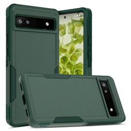 ZUSLAB Rugged Case for Pixel 6a Rugged Defender Protective Heavy Duty Shockproof Dustproof Cover for Google (2022) - Green