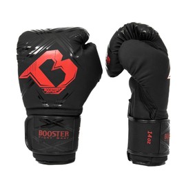 Booster Fightgear Boxing Gloves BFG Alpha Black/Red - Boxing Gloves for Boxing Kickboxing Sparring Muay Thai (10 oz)