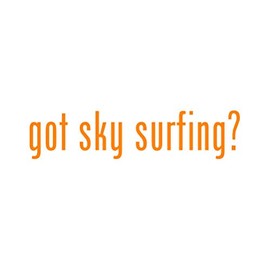 Got Sky Surfing ? Sticker - Decal - Die Cut - Orange 24.00" x 5.59"