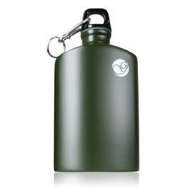 Ganzoo Outdoor Aluminium Drinking Bottle 0.5 Litres, Travel Bottle with Carabiner, Leak-Proof and Non-Toxic
