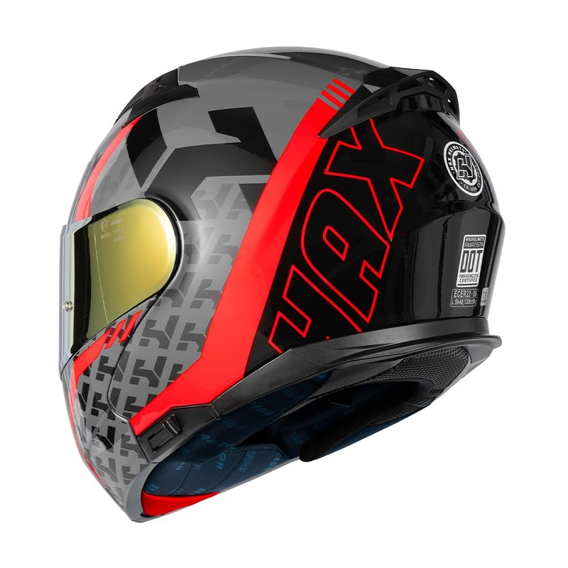 HAX Amatista Modular Flip-Up Dual Visor Motorcycle Helmet - DOT/ECE