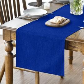 Elegant Event Essentials - Polyester Table Runner - For Spring Party, Wedding, Reception, Banquet, Home Dining Space Christmas Decoration (Royal Blue, 12 Inch X 108 Inch)