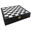 17 inch Black and White High Gloss Chess Storage Board