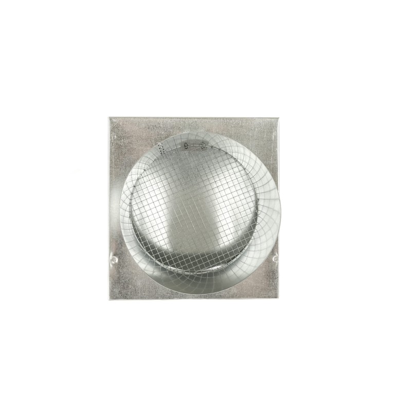FAMCO Galvanized Steel Hooded Wall Vent with Screen and Damper,