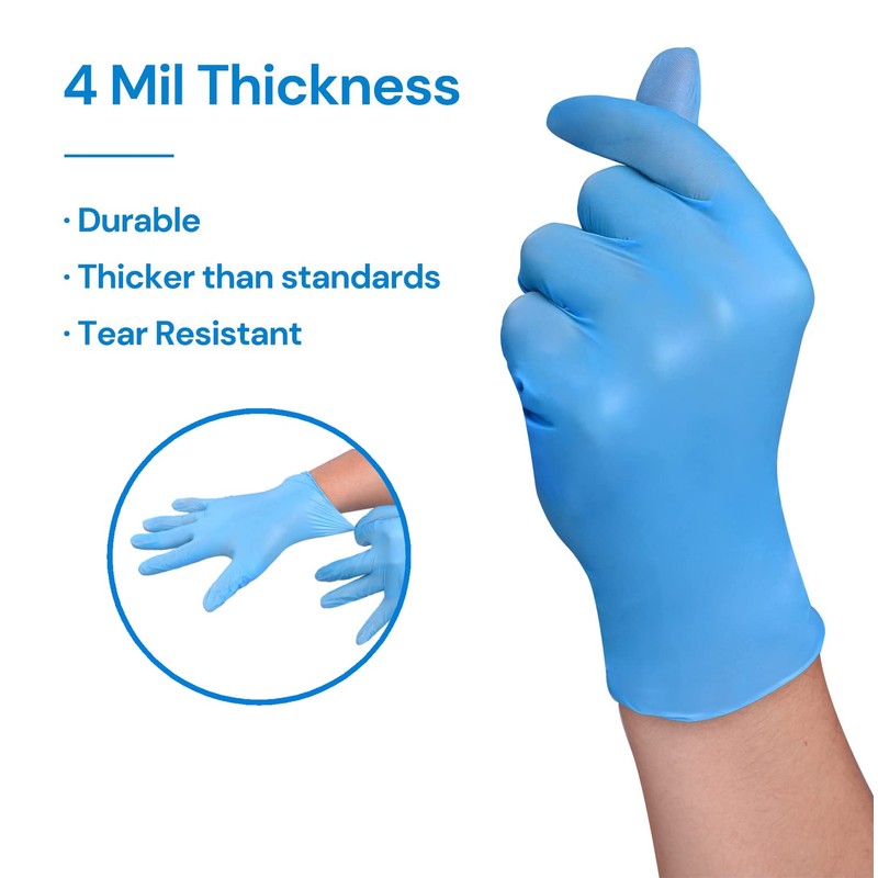 EDI Disposable Vinyl Gloves Medium, 100 pcs (Blue) - Powder-Free,
