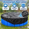 Round Above Ground Pool Cover 4-15FT, Waterproof Swimming Pool Blanket