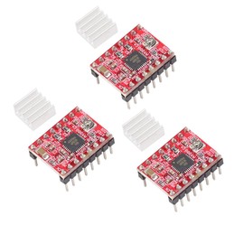 Ferwooh 3PCS Stepper Motor Driver Module with Heat Sink for Stepper A4988 3D Printer Reprap