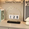 Perpetual Flip Calendar with LED Light Durable Construction Metal Art