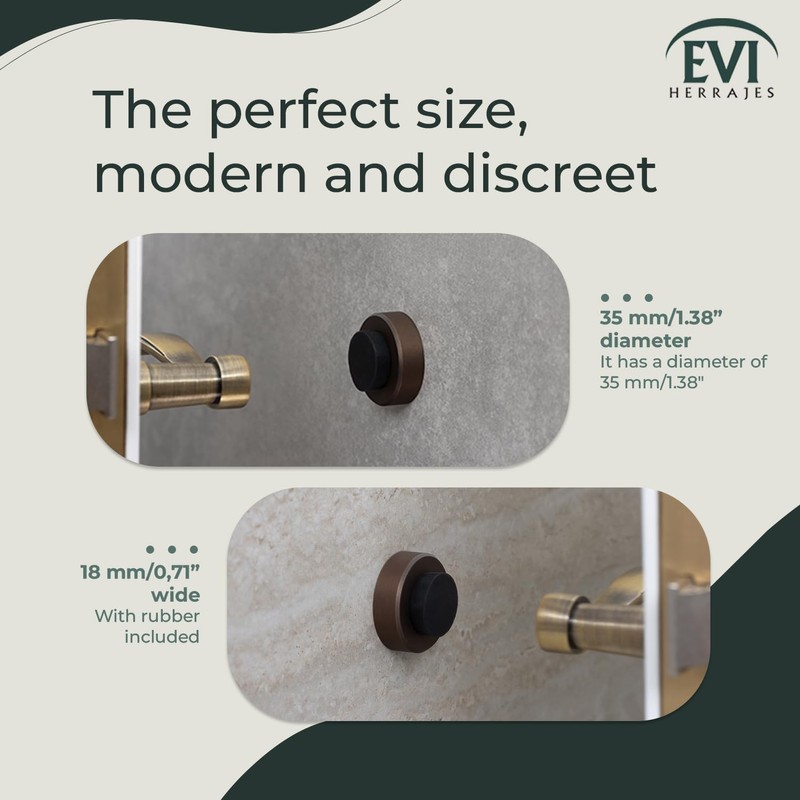 EVI Herrajes | Adhesive Door Stop | Wall Mounting Doorstop