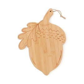 Cooksmart Forest Fable Acorn Shaped Bamboo Board | British Designed Woodland-Inspired Chopping Board | Eco-Friendly & Durable Kitchen Accessory | Rustic Farmhouse Serving Board | Handwash Only