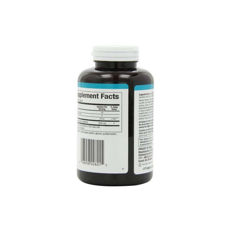 Natural Factors Natural Factors - Unbleached Lecithin 1200 mg, 180