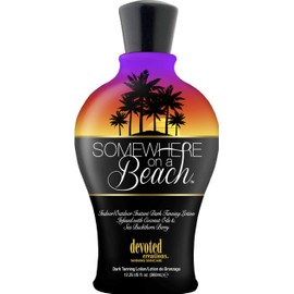 Devoted Creations Somewhere on a Beach, Indoor Outdoor, Instant Dark Tanning Lotion 12.25 Ounce