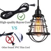 Industrial Plug in Pendant Light Vintage Hanging Cage Pendant Lighting