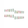 24pcs(+Tools) Press on Nails - 3D Handmade Flowers, Water Drops,
