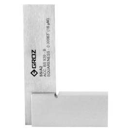 GROZ 2-Inch Machinist Steel Square | Right Angle Precision Square | 16 Micron Squareness | Hardened Steel | for General Purpose, Machinery & Woodworking Applications (01000)