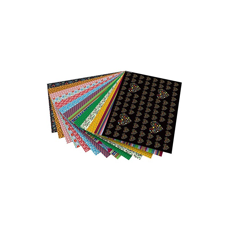 Folia - Basics Quadrati con Varie Fantasie, 26 Fogli, 24