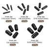 sourcing map 50pcs Round End Protective Caps Rubber Cover 1/16"