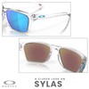 Oakley Sylas OO9448 944804 57MM Polished Clear/Prizm Sapphire Rectangular Sunglasses