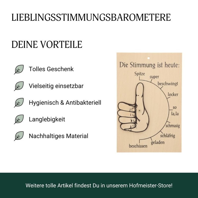 3 x Hofmeister® mood barometer