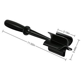 JDYYICZ Meat Smasher Tool, Ground Beef Chopper Tool and Premium Heat Resistant Masher, Ground Turkey and More, Nylon Ground Beef Chopper Tool and Meat Fork, Non Stick Chopper (Black)