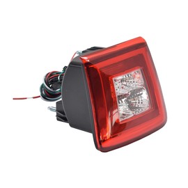 Hacreyatu LED Bumper Fog Light Compatible with 2009-2016 Nissan 370Z & 2013-17 Juke Nismo, Red Brake/Rear Fog & White LED as Backup Reverse Lamp (Red Lens)