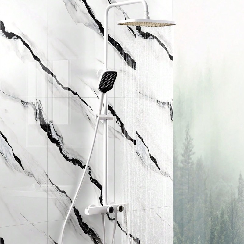 10pcsMarble Peel and Stick Waterproof Wall Panels,Backsplash Tile-23.6"x11.8"PVC Foam Wall