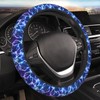 Abstract Blue Cool Lightning Steering Wheel Cover for Women Men