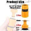 QZKJQDD 4Pcs Garden Hose Connectors with Hose End Quick Connector
