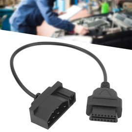 Acouto 40cm 15.7in 7 Pines OBD1 a OBD2 OBDII Cable Adaptador de Escáner de Diagnóstico de 16 Pines Herramienta de Diagnóstico Automático Cable Extensión