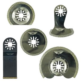 5 x TopsTools UNKD5 Diamond Grout Blades Compatible with Bosch Fein (Non-StarLock) Makita Milwaukee Einhell Ergotools Hitachi Parkside Ryobi Worx Workzone Multi Tool Accessories