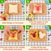 30Pcs Sandwich Cutter and Sealer for Kids Fruit Cutters Shapes