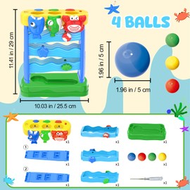 AuroTops Toddler Toys Interactive Musical Baby Toys, Light & Sound Montessori Toys for 1 2 3 Years Old, Learning Toys for Toddlers 1-3, Birthday Gifts for Baby Boys Girls Ages 1 2 3 4 5 Years