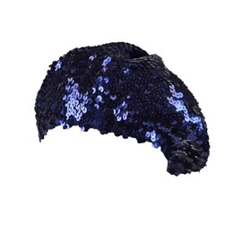 NYfashion101 Sparkle Stretchable elegante ligero lentejuelas Beret Beanie Hat, Marino, Talla única