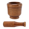 Garlic Grinder Bowl Jujube Wood Herb Crushing Bowl Multipurpose Spice